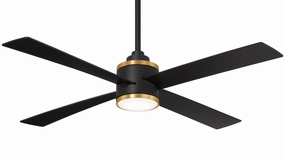 Falco 54"Ceiling Fan Coal/Soft Brass oscillating medium fans with strong airflow