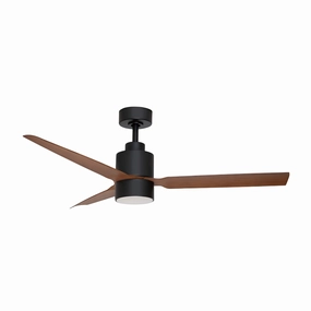 Falcon 52"Ceiling Fan Black / Walnut versatile medium fans for any space