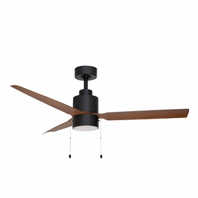 Falcon - Pull 52"Ceiling Fan Black / Walnut modern medium fans for everyday cooling