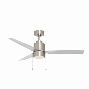 Falcon - Pull 52"Ceiling Fan Satin Nickel medium size fans for home ventilation