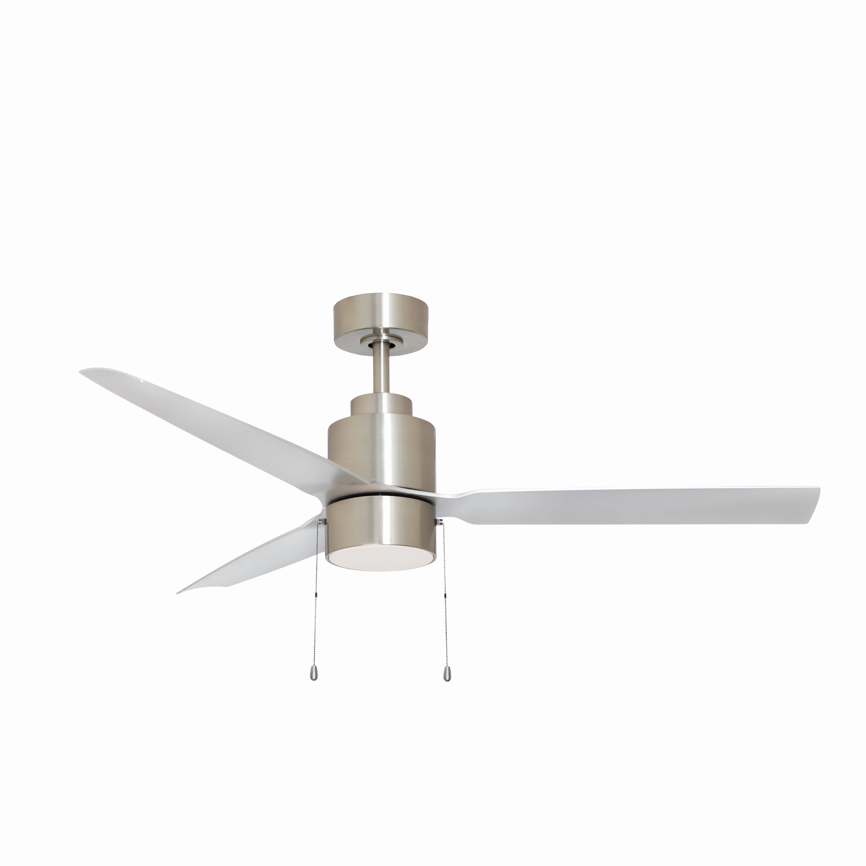 Falcon - Pull 52"Ceiling Fan Satin Nickel medium size fans for home ventilation