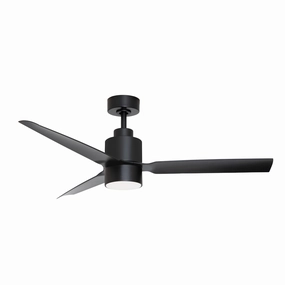 Falcon - Wet 52"Ceiling Fan Black compact medium fans for desks and counters