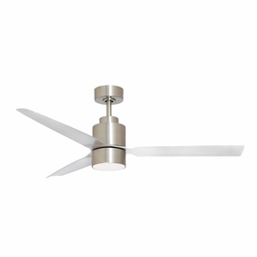 Falcon - Wet 52"Ceiling Fan Satin Nickel compact medium fans for desks and counters