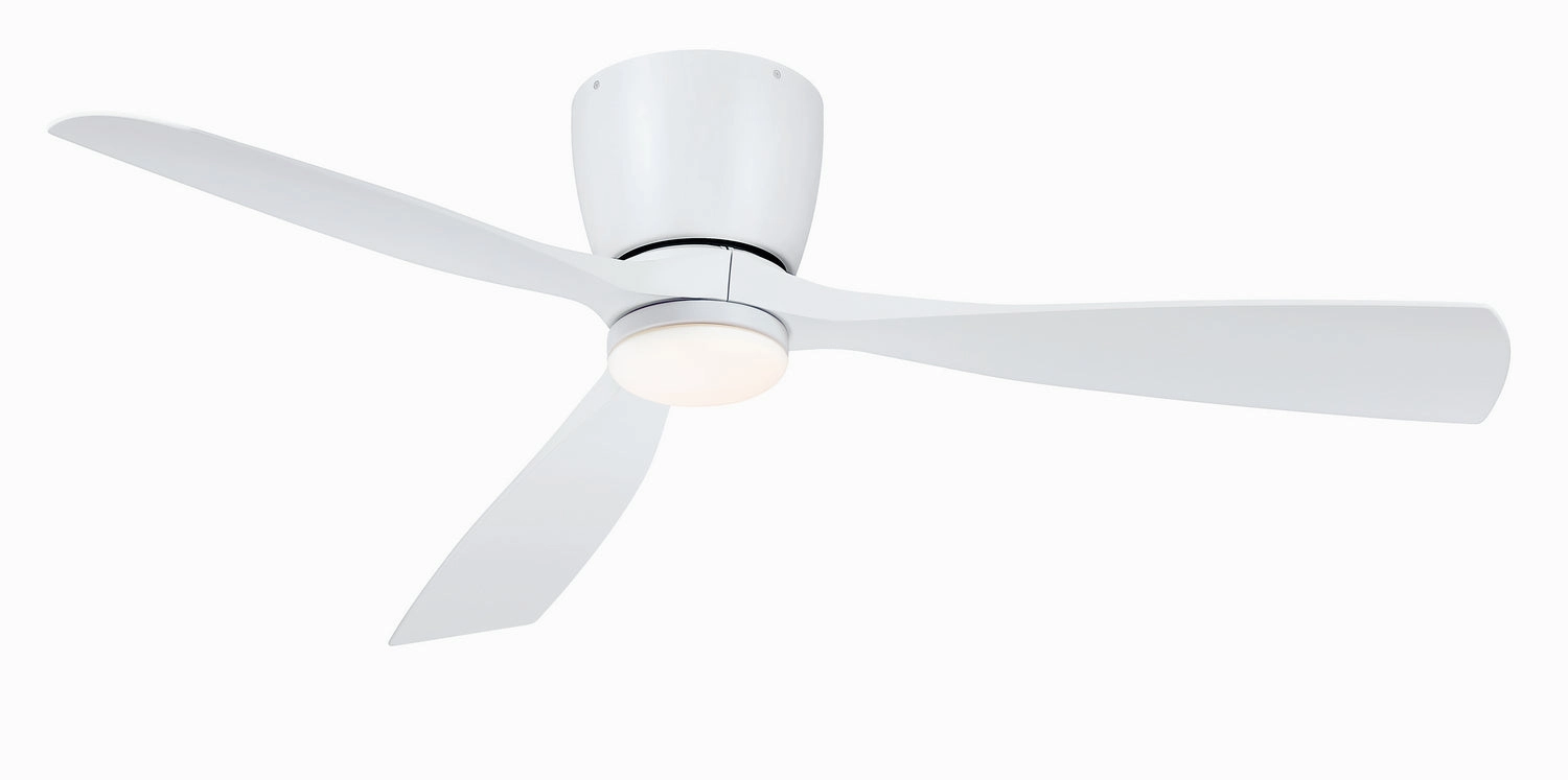 Fanimation Klinch 52" Flushmount Indoor/Outdoor Ceiling Fan with 18W LED Light and Remote Control whisper-quiet fans for indoor comfort