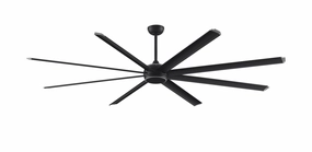 Fanimation Stellar 96" Indoor/Outdoor DC Mix & Match Ceiling Fan with 18W LED Light and Remote Control in Black powerful indoor fans for whole-room cooling