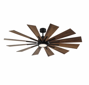 Farmhouse 60" Ceiling Fan Matte Black compact medium fans for desks and counters