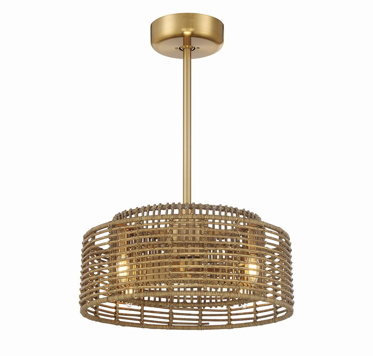 Ferndale Four Light Fan D'Lier Warm Brass