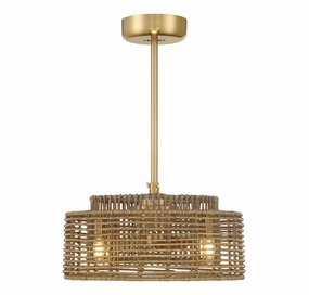 Ferndale Four Light Fan D'Lier Warm Brass decorative fandeliers with lights