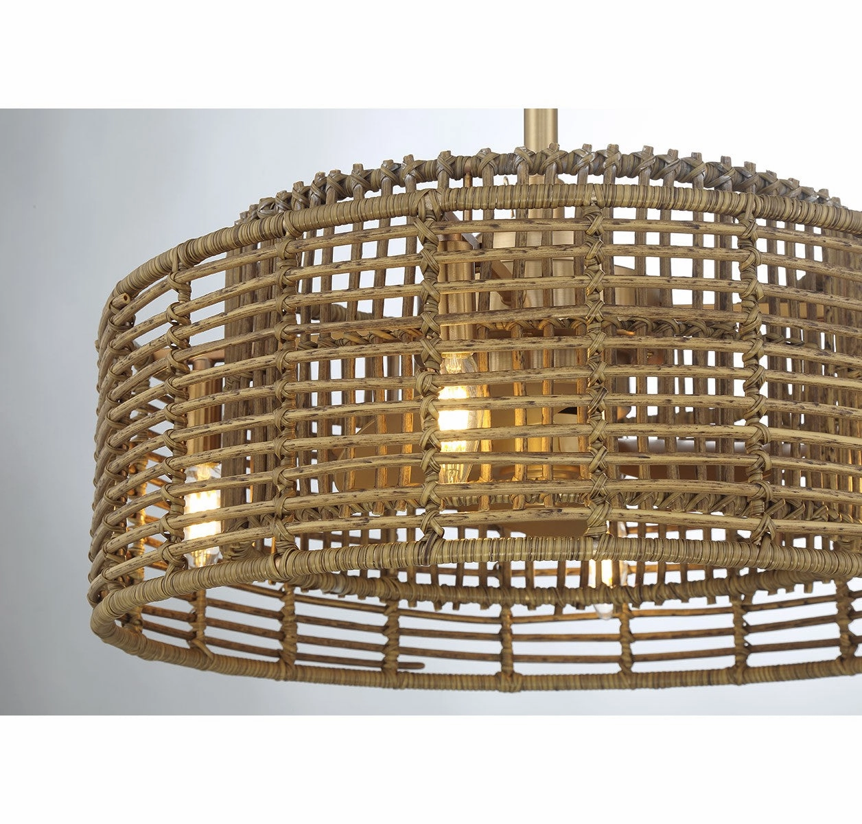 Ferndale Four Light Fan D'Lier Warm Brass