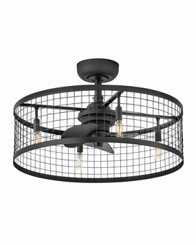Finnigan 24" LED Fandelier Matte Black decorative fandeliers with lights