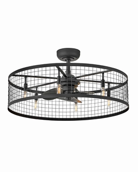 Finnigan 30" LED Fandelier Matte Black decorative fandeliers with lights