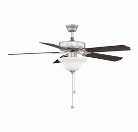 First Value 52" Ceiling Fan Brushed Nickel energy-efficient medium fans with remote