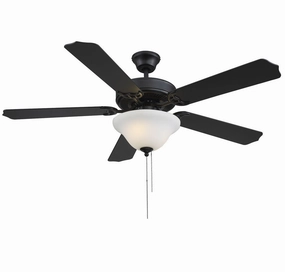 First Value 52" Ceiling Fan Matte Black medium electric fans for multi-room use