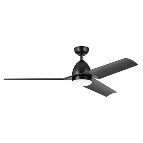 Fit 54"Ceiling Fan Satin Black affordable medium fans for summer