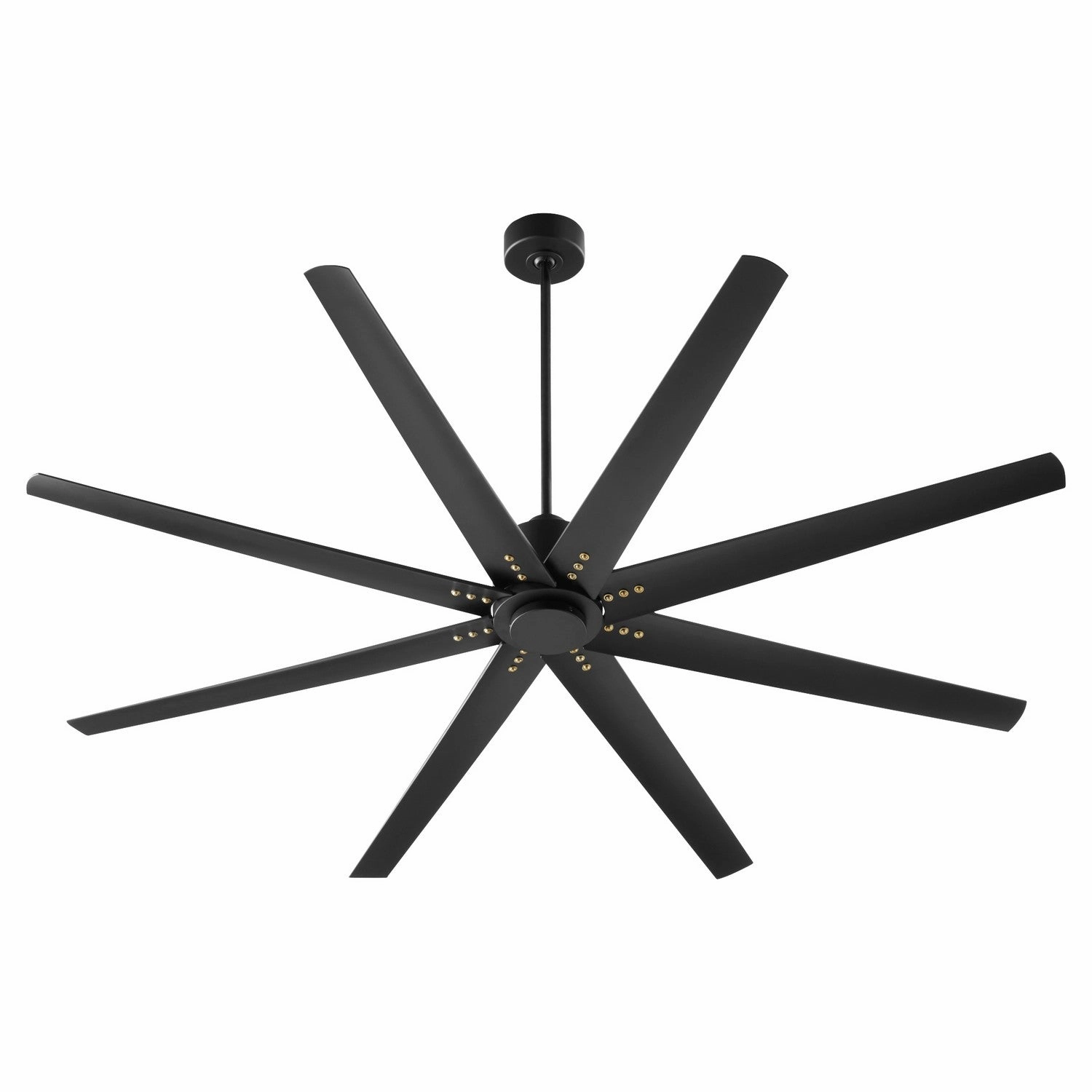Fleet 72"Ceiling Fan Black W/ Black Blades large electric fans for spacious rooms