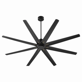 Fleet 72"Ceiling Fan Black W/ Black Blades large electric fans for spacious rooms
