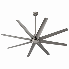Fleet 72"Ceiling Fan Satin Nickel quiet medium fans for living room use