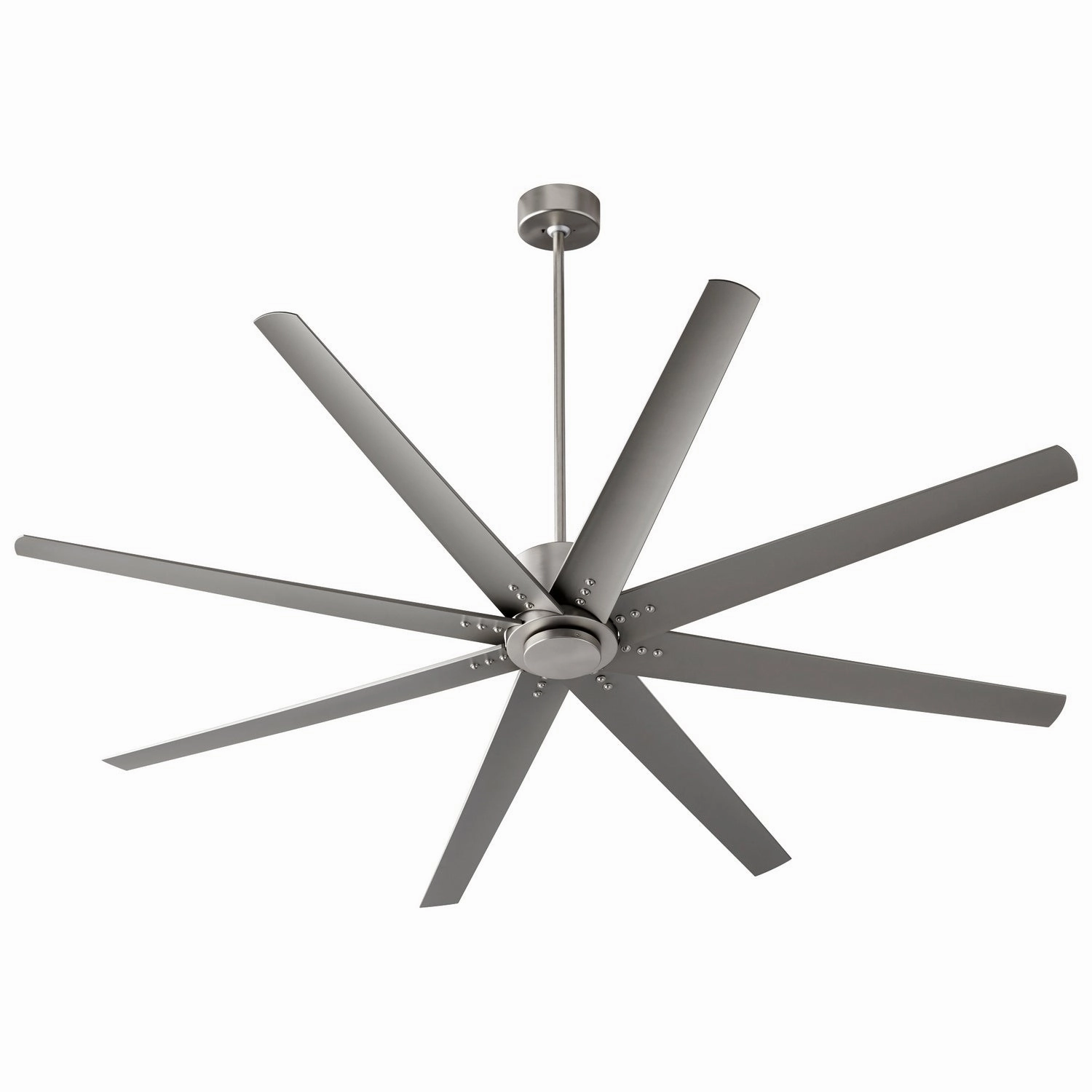 Fleet 72"Ceiling Fan Satin Nickel quiet medium fans for living room use