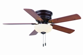Frisco 44"Ceiling Fan Oiled Bronze space-saving huggers with modern style