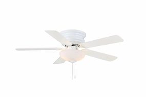 Frisco 44"Ceiling Fan White space-saving huggers with modern style