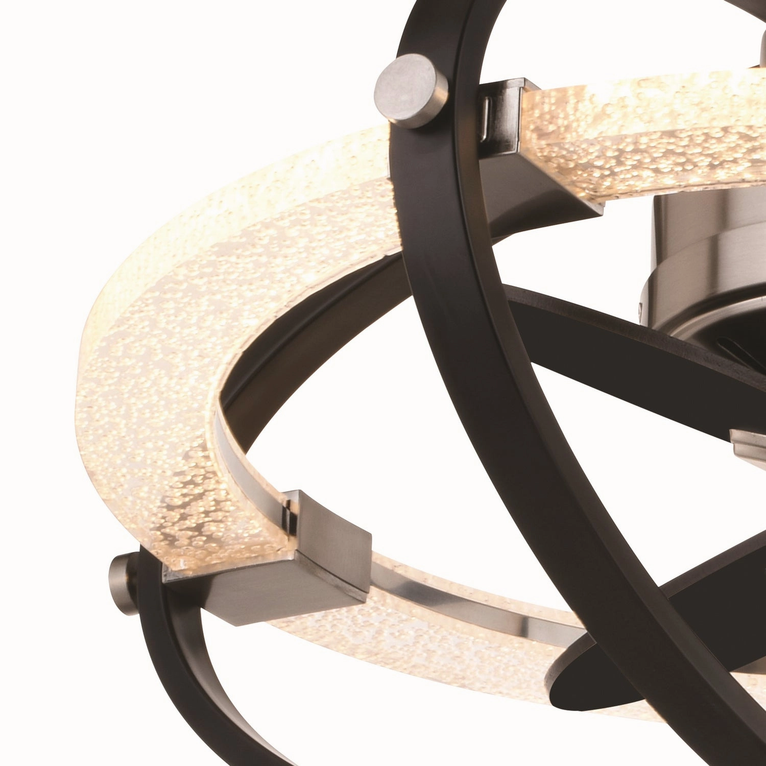 Galileo 22"Ceiling Fan Satin Nickel and Black