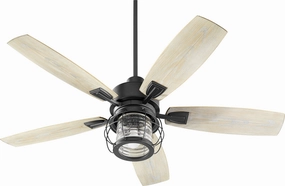 Galveston 52"Patio Fan Textured Black compact medium fans for desks and counters