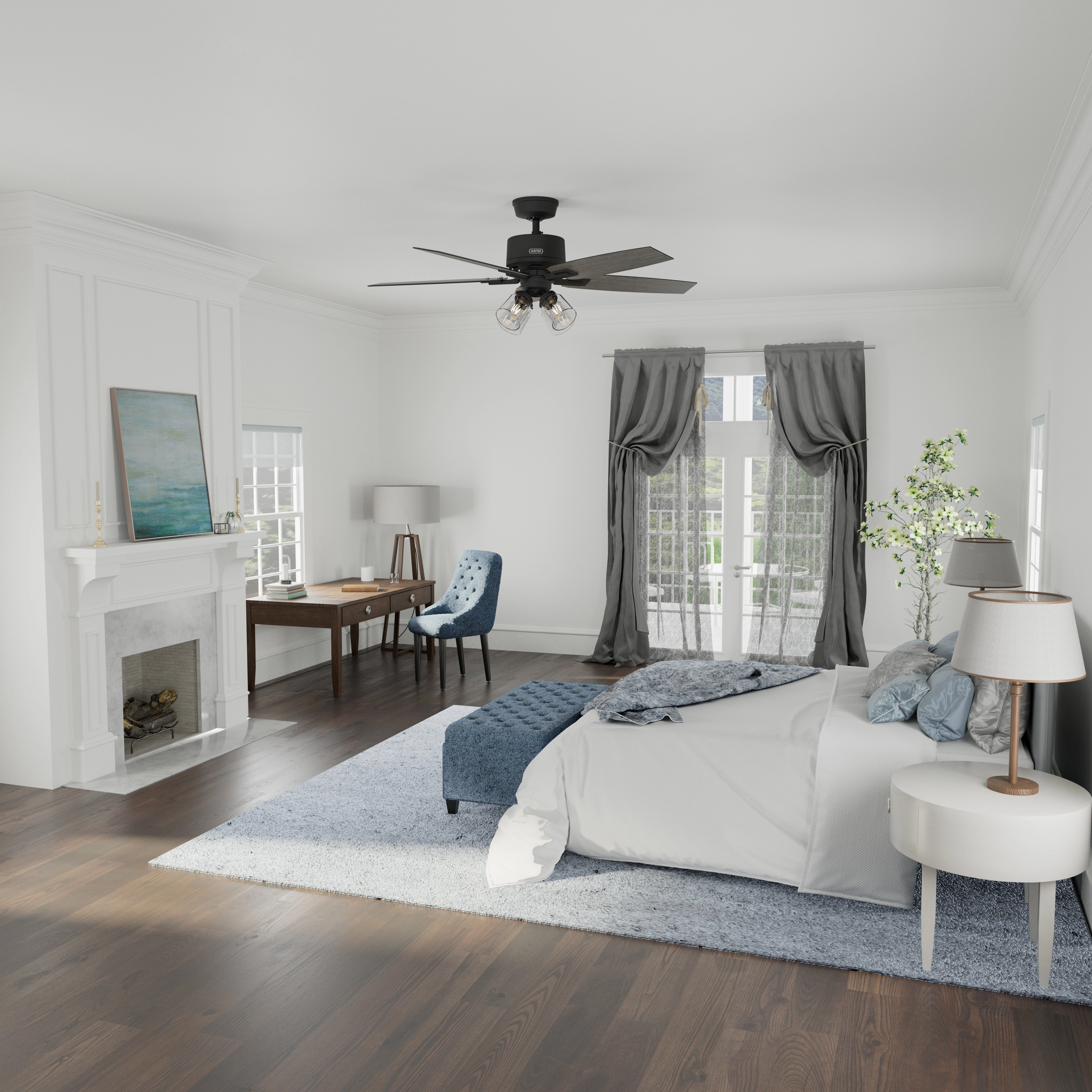 Gatlinburg 52"Ceiling Fan Matte Black