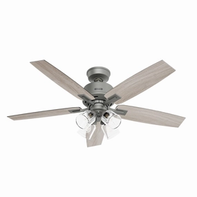 Gatlinburg 52"Ceiling Fan Matte Silver modern medium fans for everyday cooling