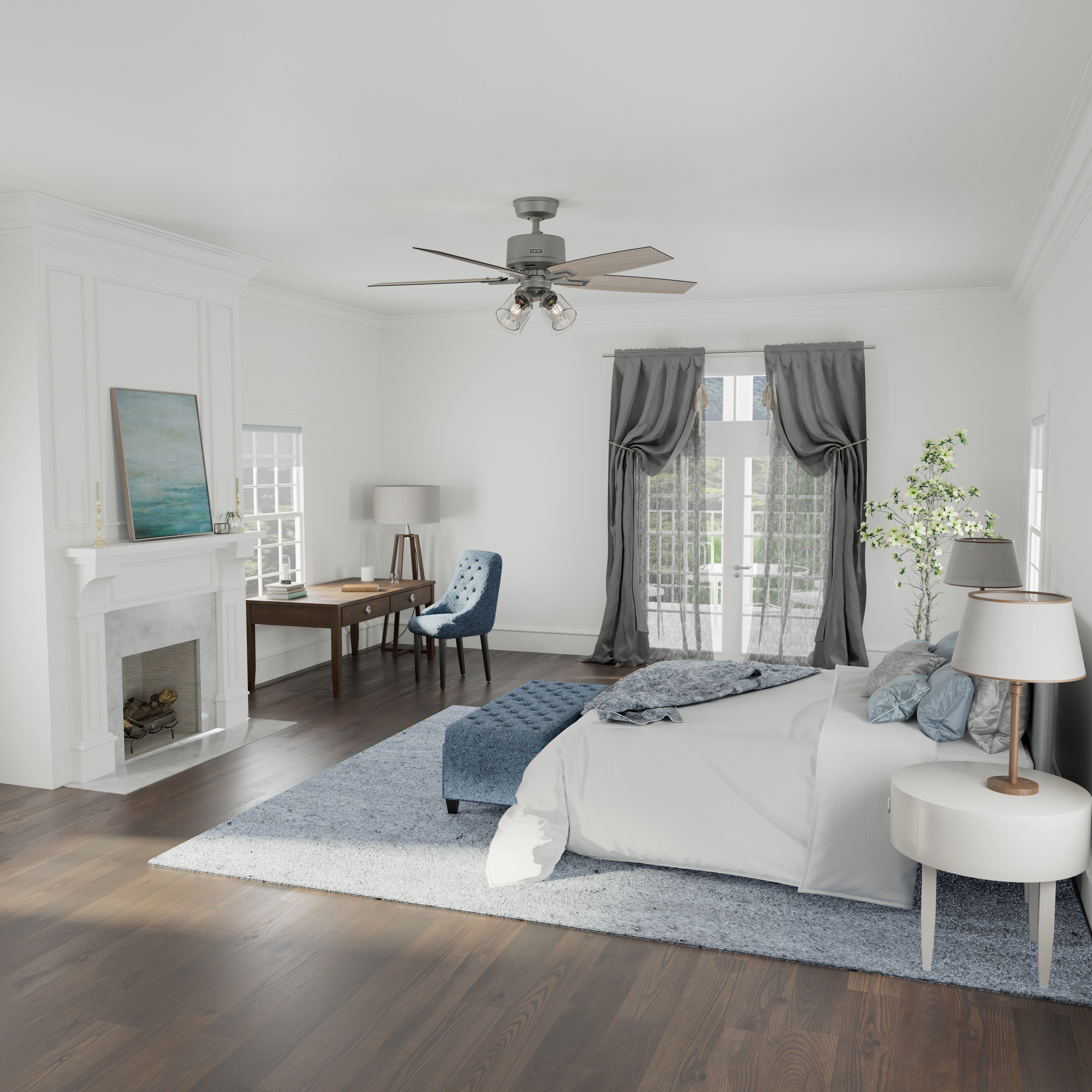 Gatlinburg 52"Ceiling Fan Matte Silver