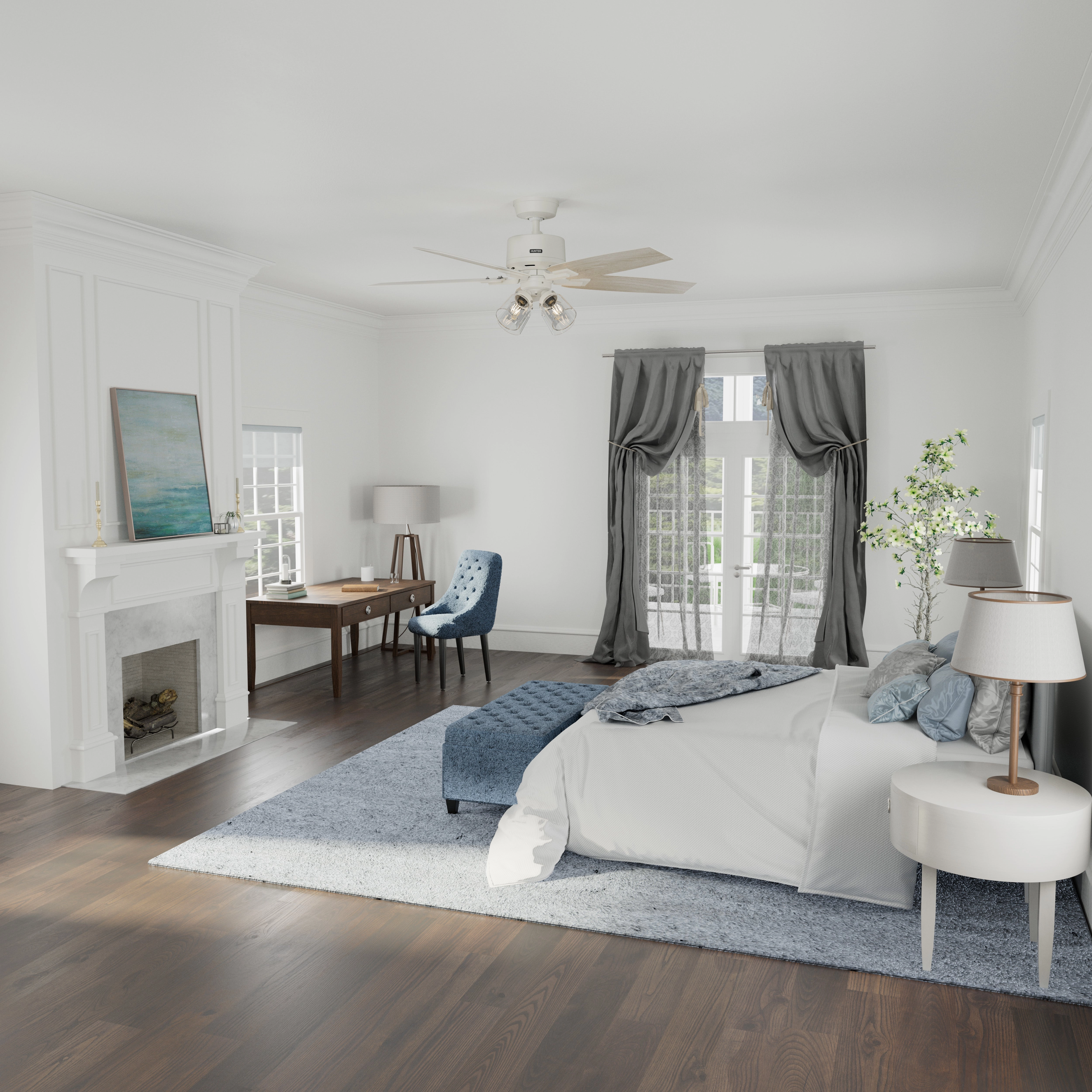 Gatlinburg 52"Ceiling Fan Matte White