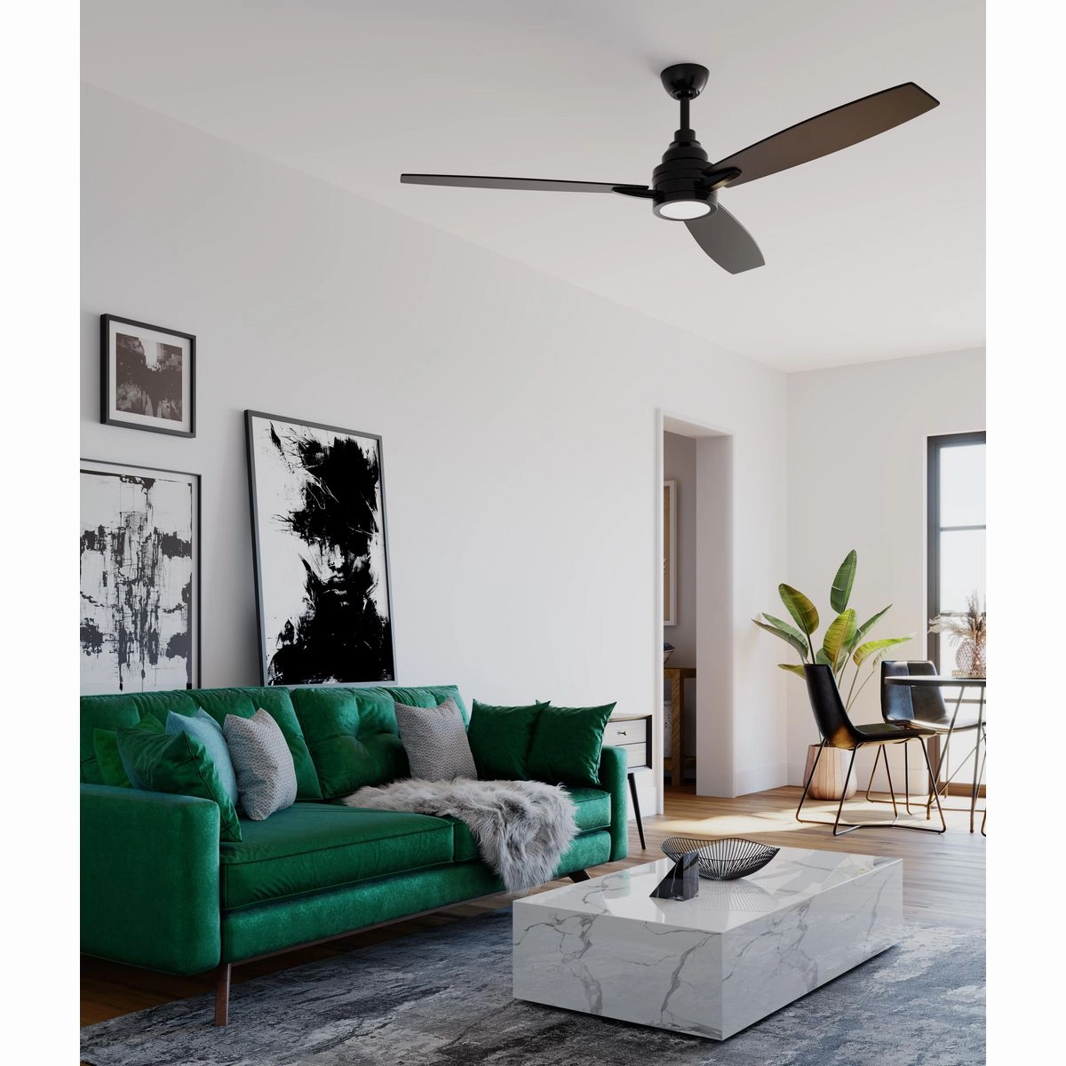 Gaze 60" Ceiling Fan Black