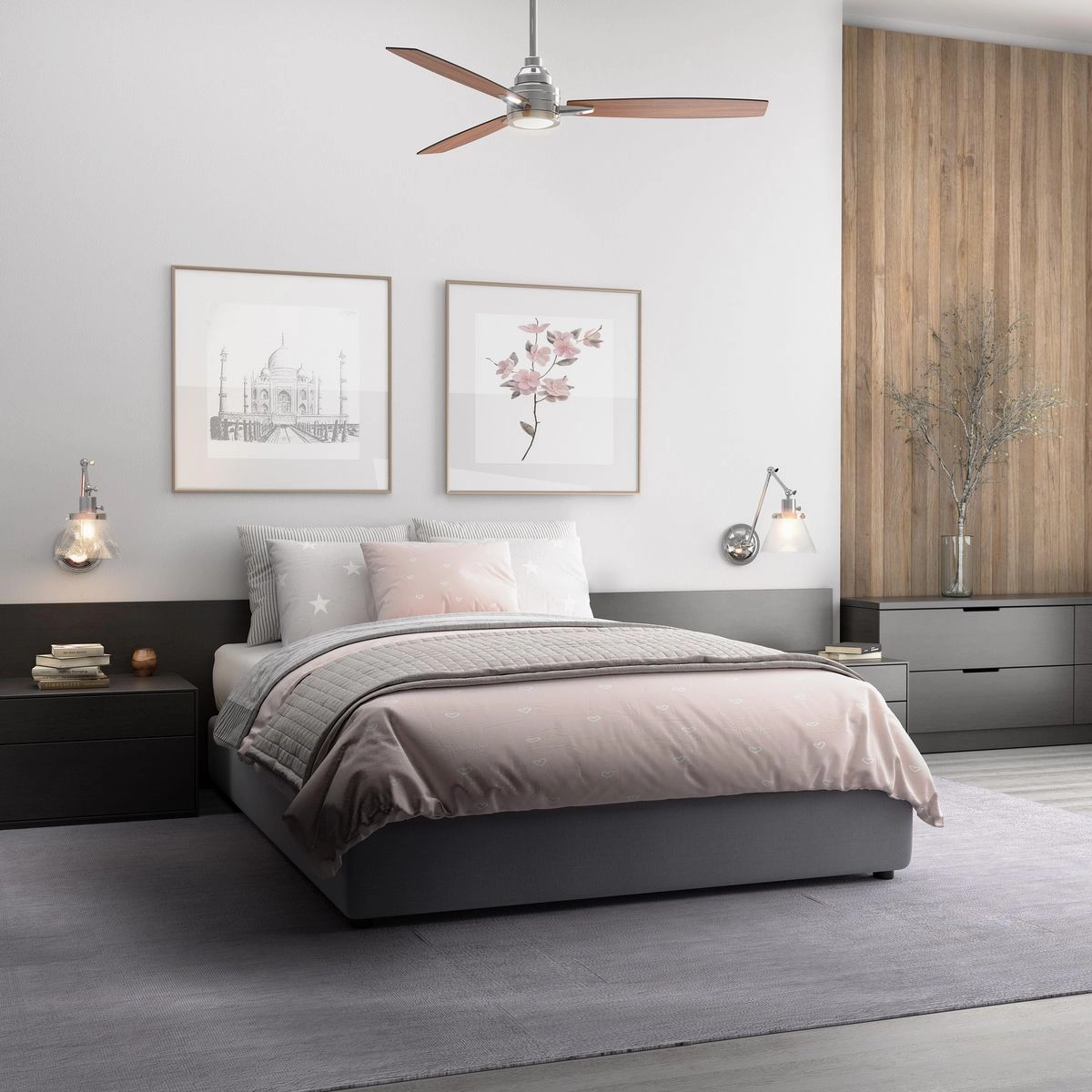 Gaze 60" Ceiling Fan Brushed Nickel