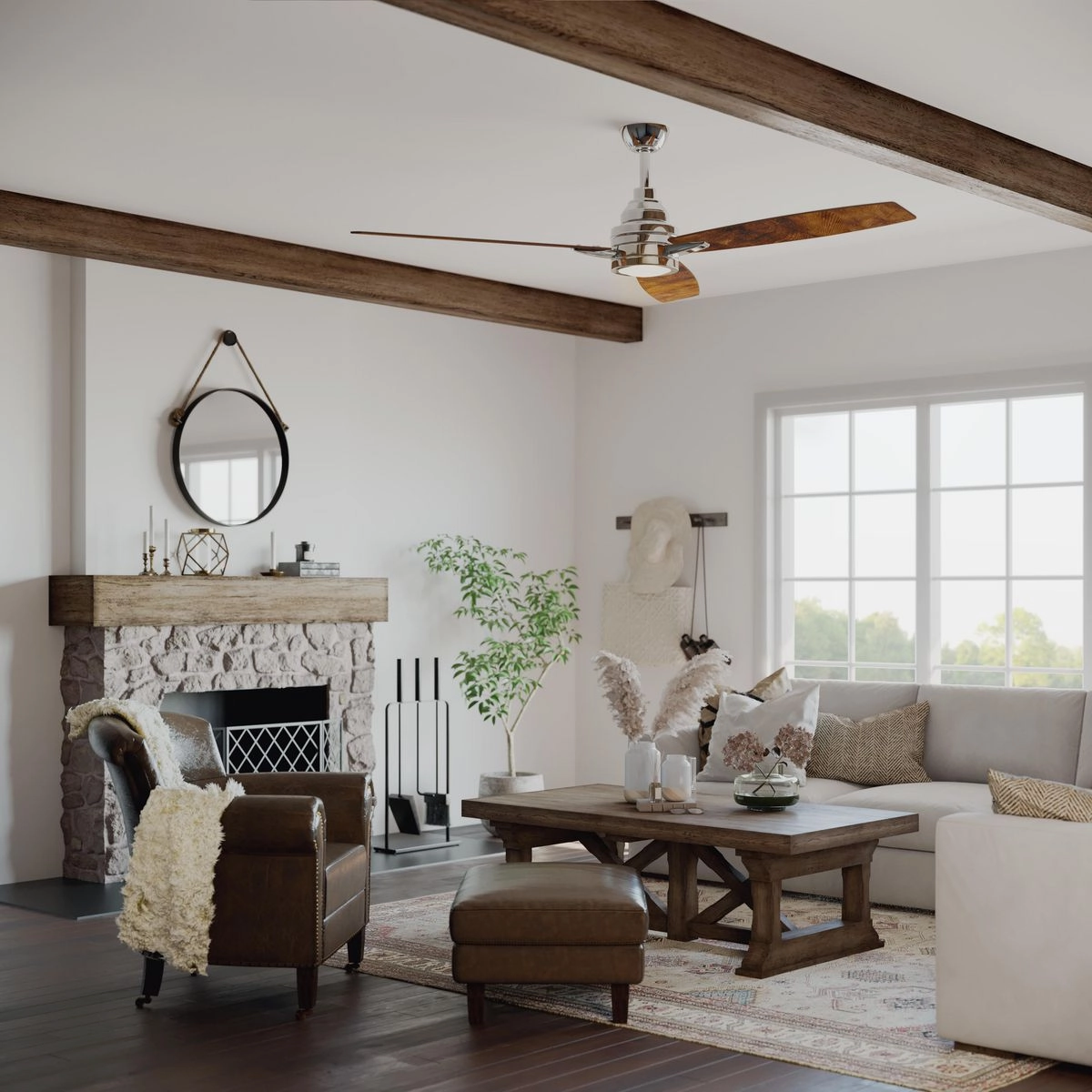 Gaze 60" Ceiling Fan Polished Chrome