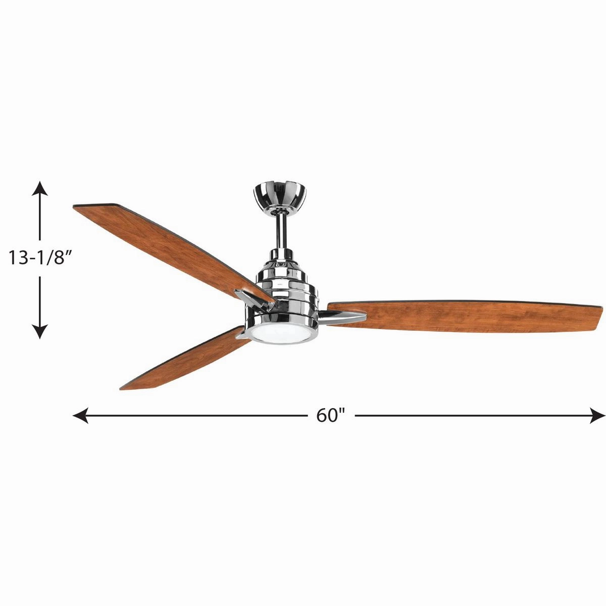 Gaze 60" Ceiling Fan Polished Chrome
