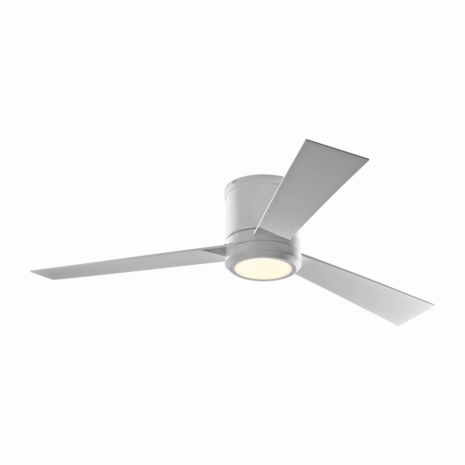 Generation Lighting Clarity Flushmount Ceiling Fan with 20W LED Light and Wall/Remote Control