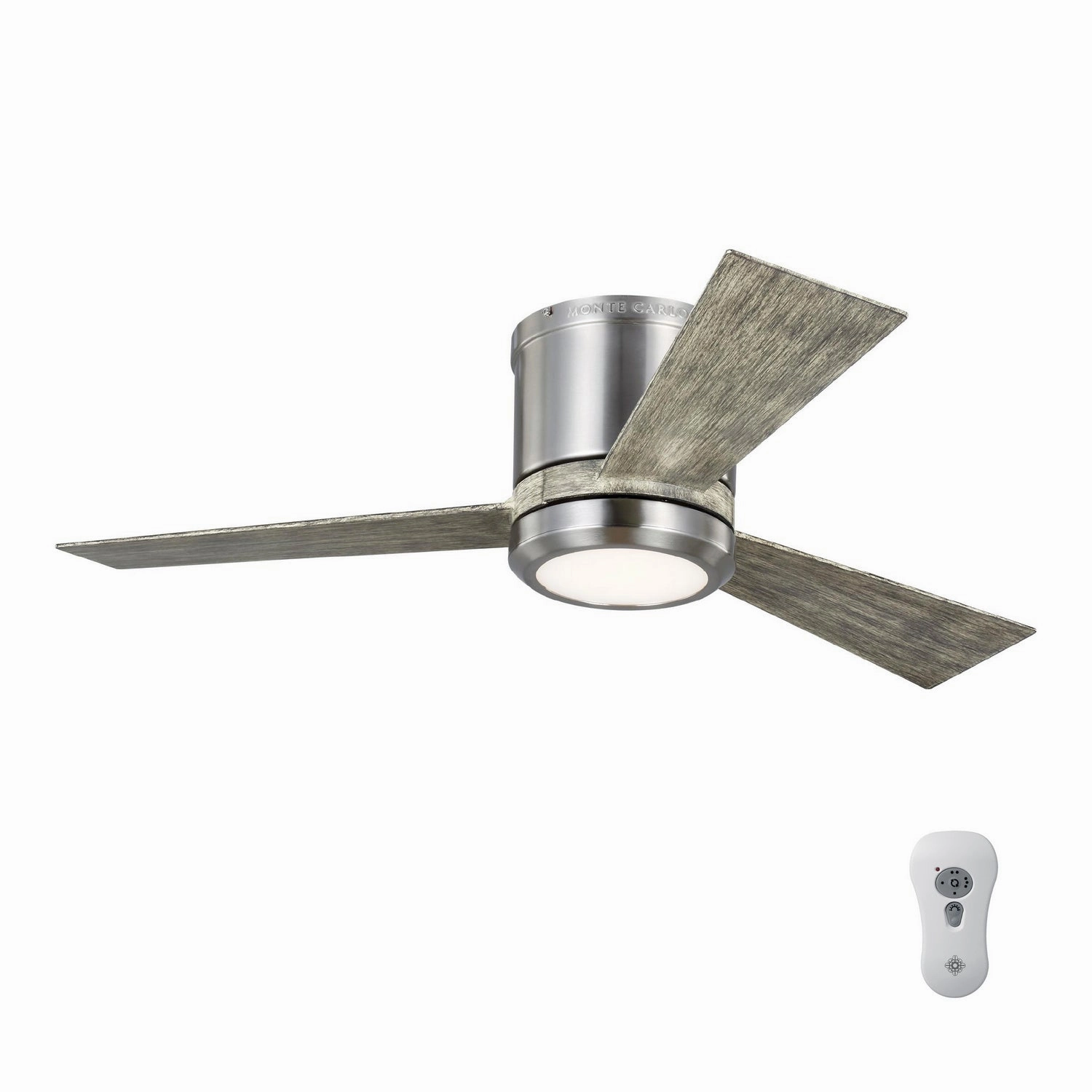 Generation Lighting Clarity Flushmount Ceiling Fan with 20W LED Light and Wall/Remote Control