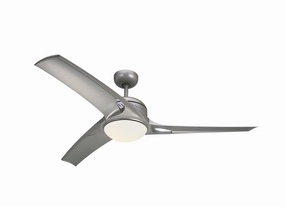 Generation Lighting Mach One | Indoor Ceiling Fan with 15W LED & Combo Handheld/Wall Mount Remote, Reverse and Dimm Energy-efficient ceiling fan with remote