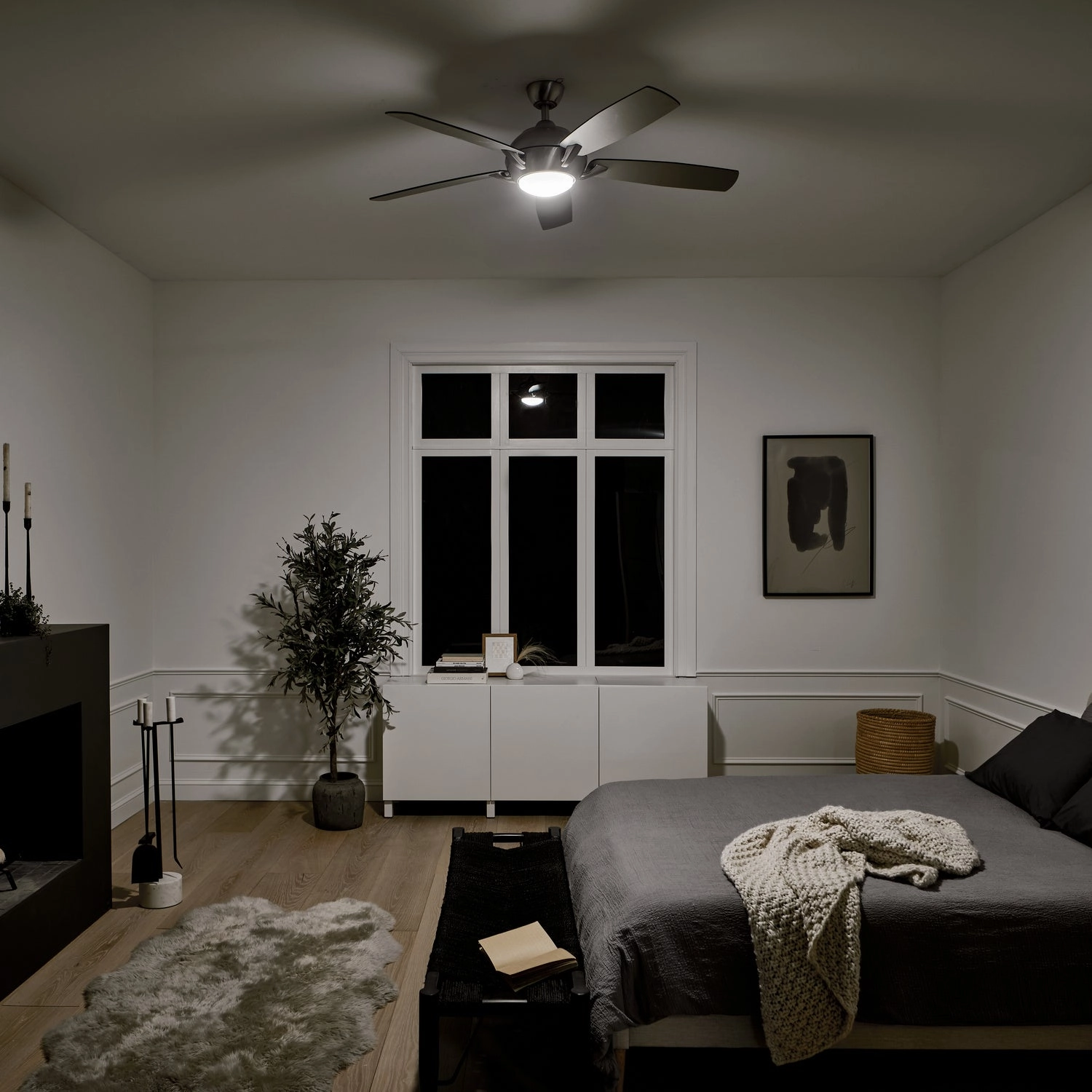 Geno 54"Ceiling Fan Brushed Stainless Steel