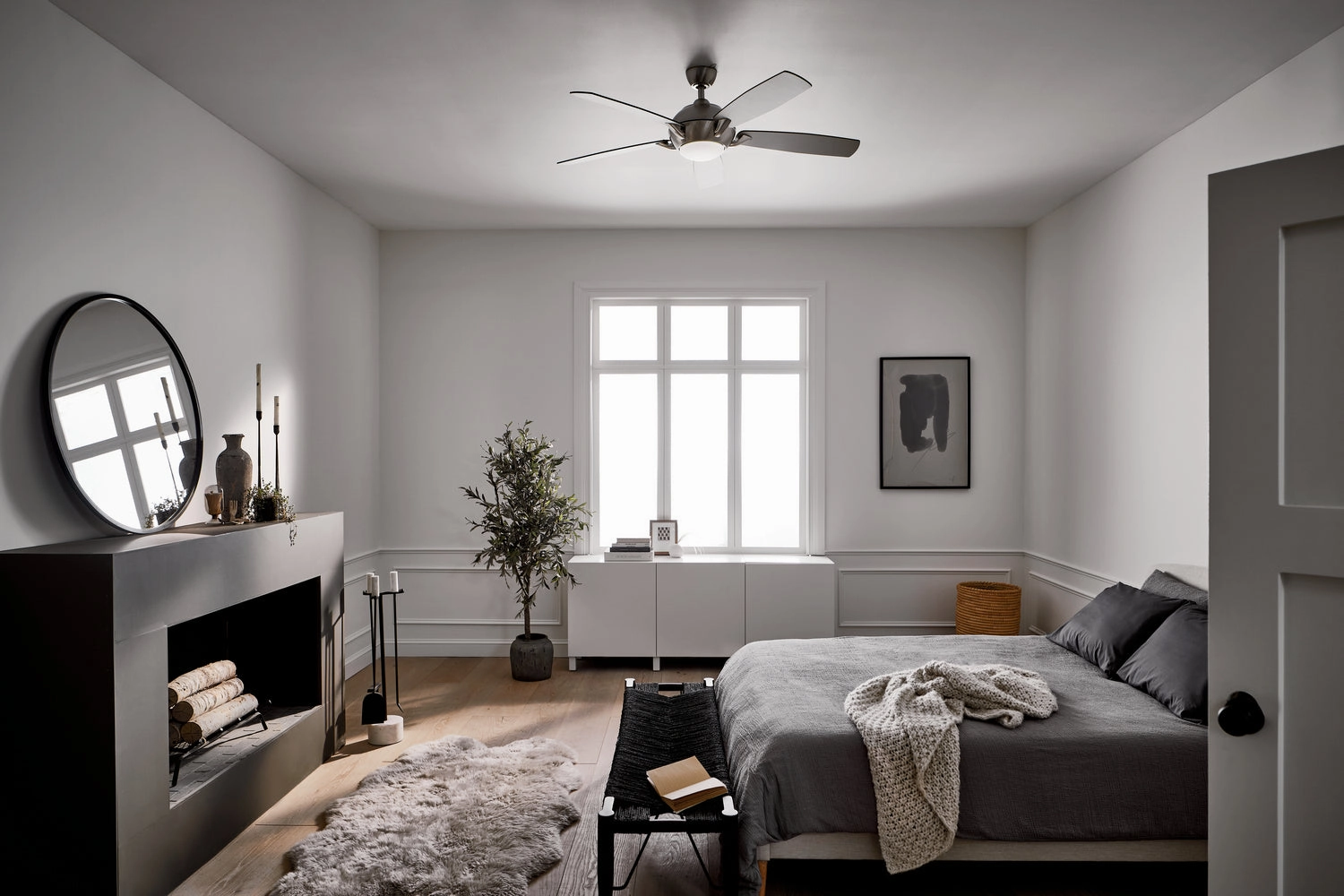 Geno 54"Ceiling Fan Brushed Stainless Steel