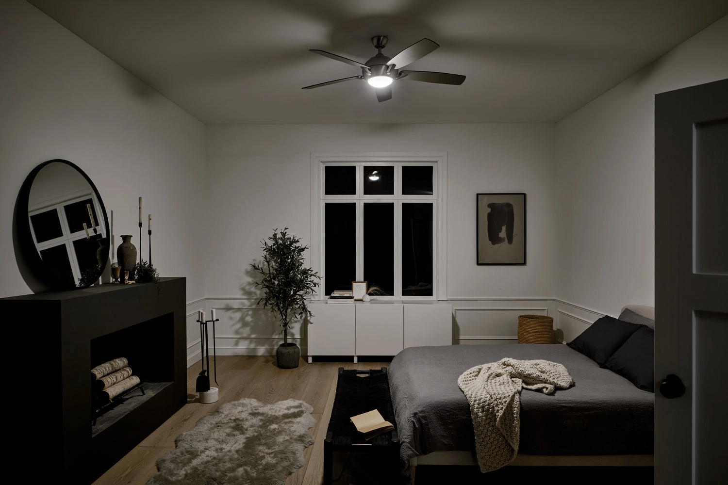 Geno 54"Ceiling Fan Brushed Stainless Steel