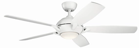 Geno 54"Ceiling Fan Matte White compact medium fans for desks and counters