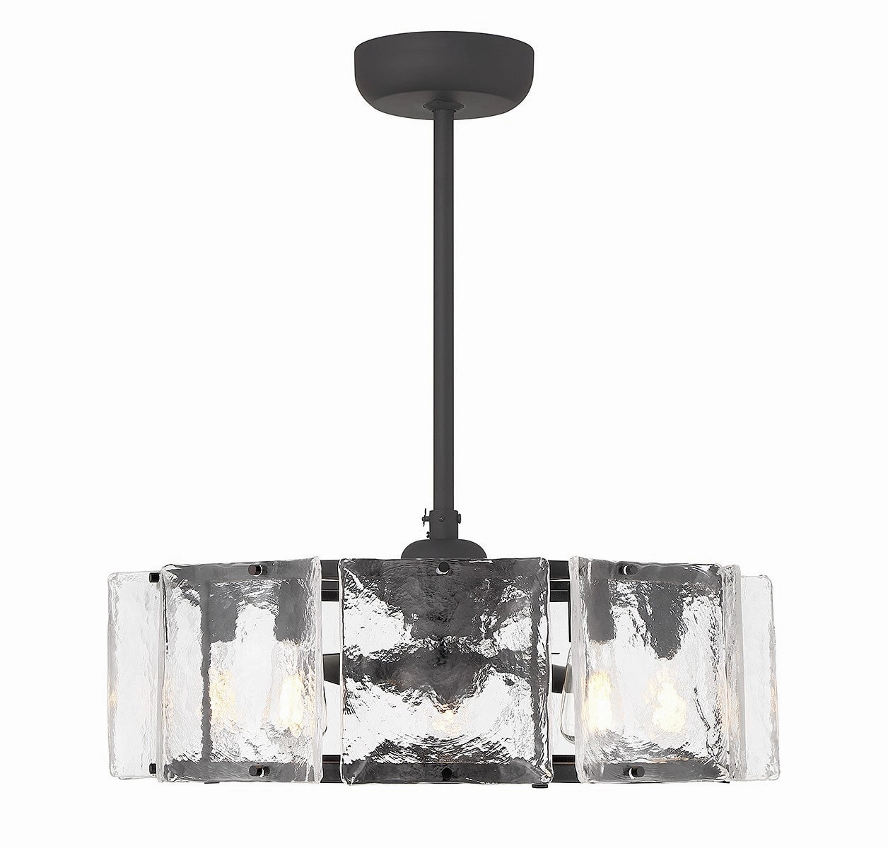 Genry LED Fan D'Lier Matte Black decorative fandeliers with lights