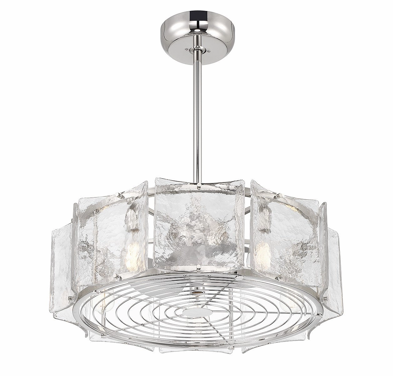 Genry LED Fan D'Lier Polished Nickel