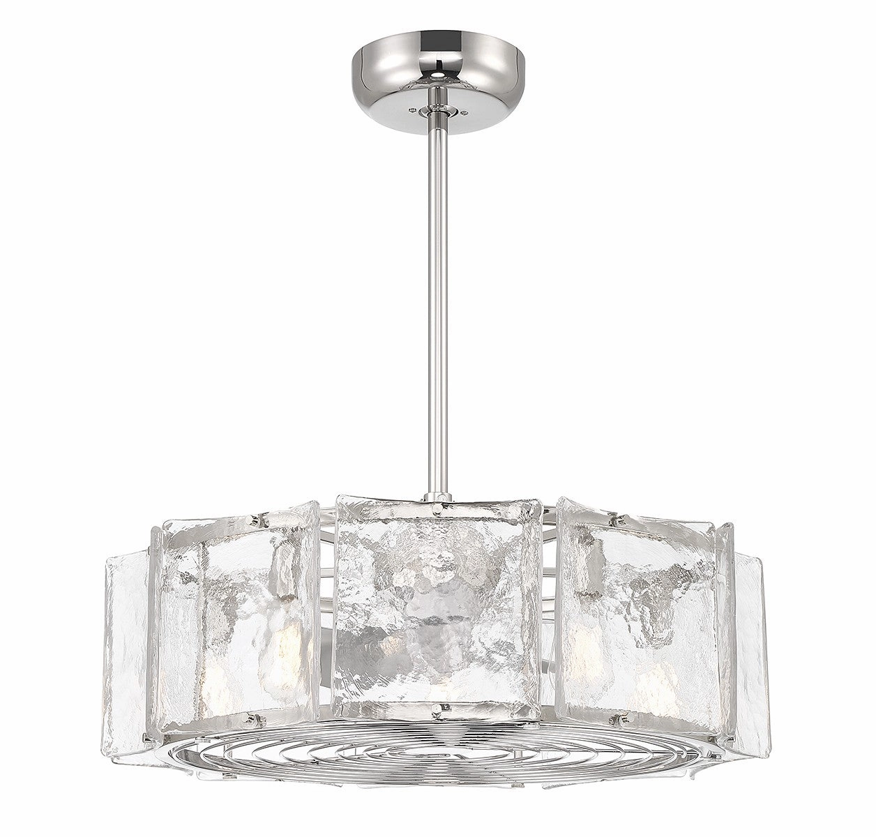 Genry LED Fan D'Lier Polished Nickel