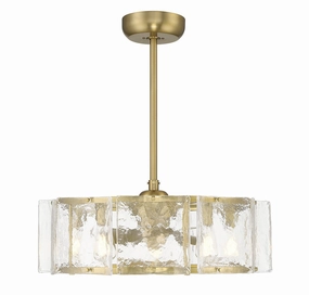 Genry LED Fan D'Lier Warm Brass decorative fandeliers with lights
