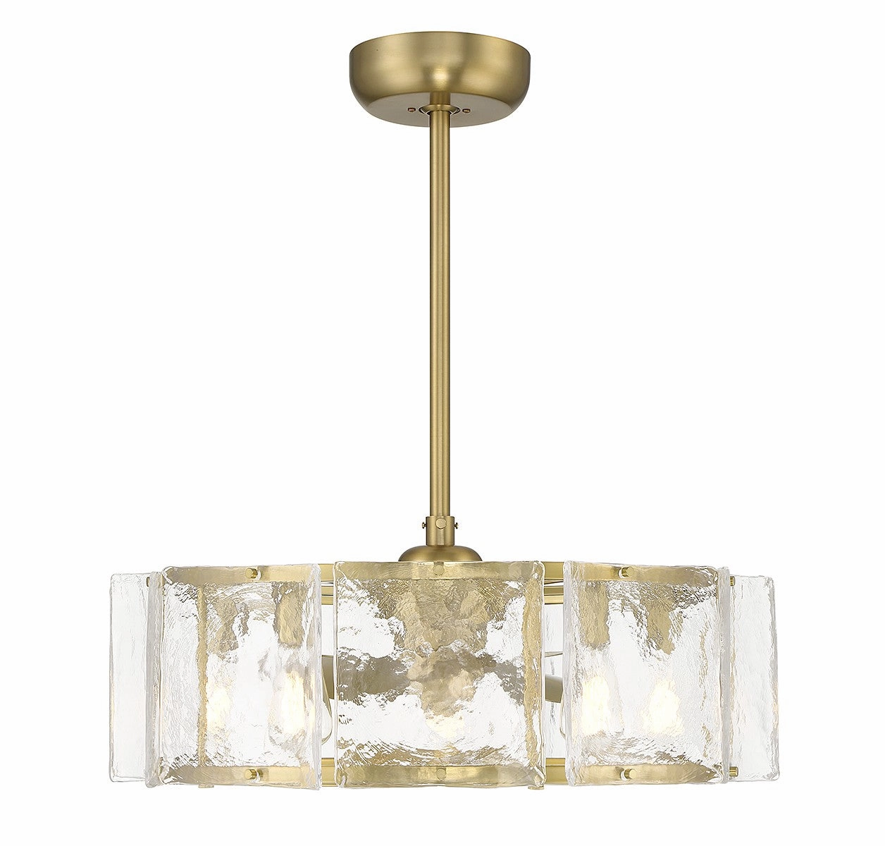 Genry LED Fan D'Lier Warm Brass decorative fandeliers with lights