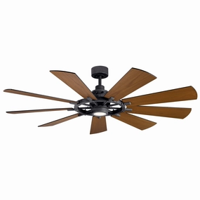 Gentry 65"Ceiling Fan Distressed Black home cooling fans in medium size