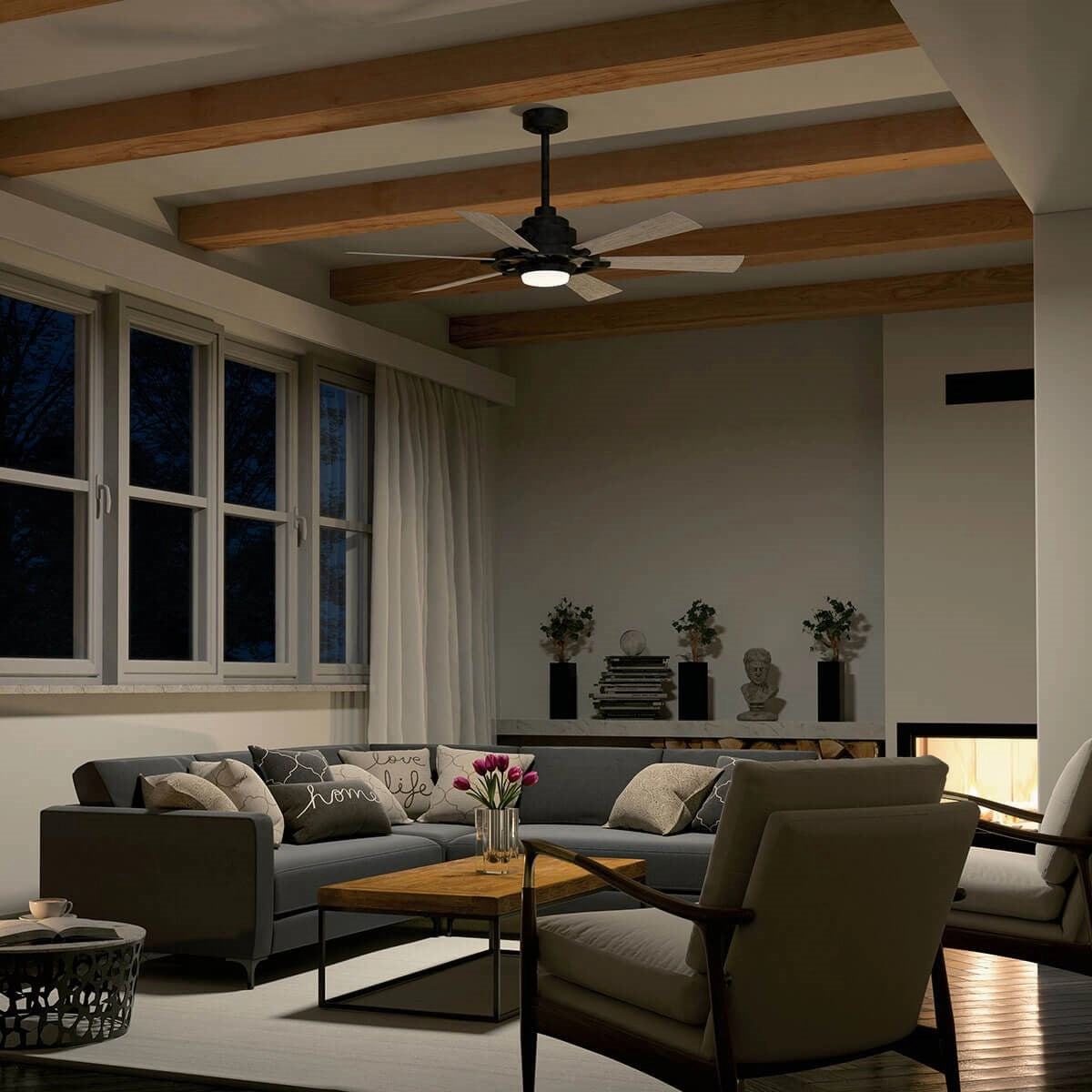 Gentry Lite 52"Ceiling Fan Weathered Zinc