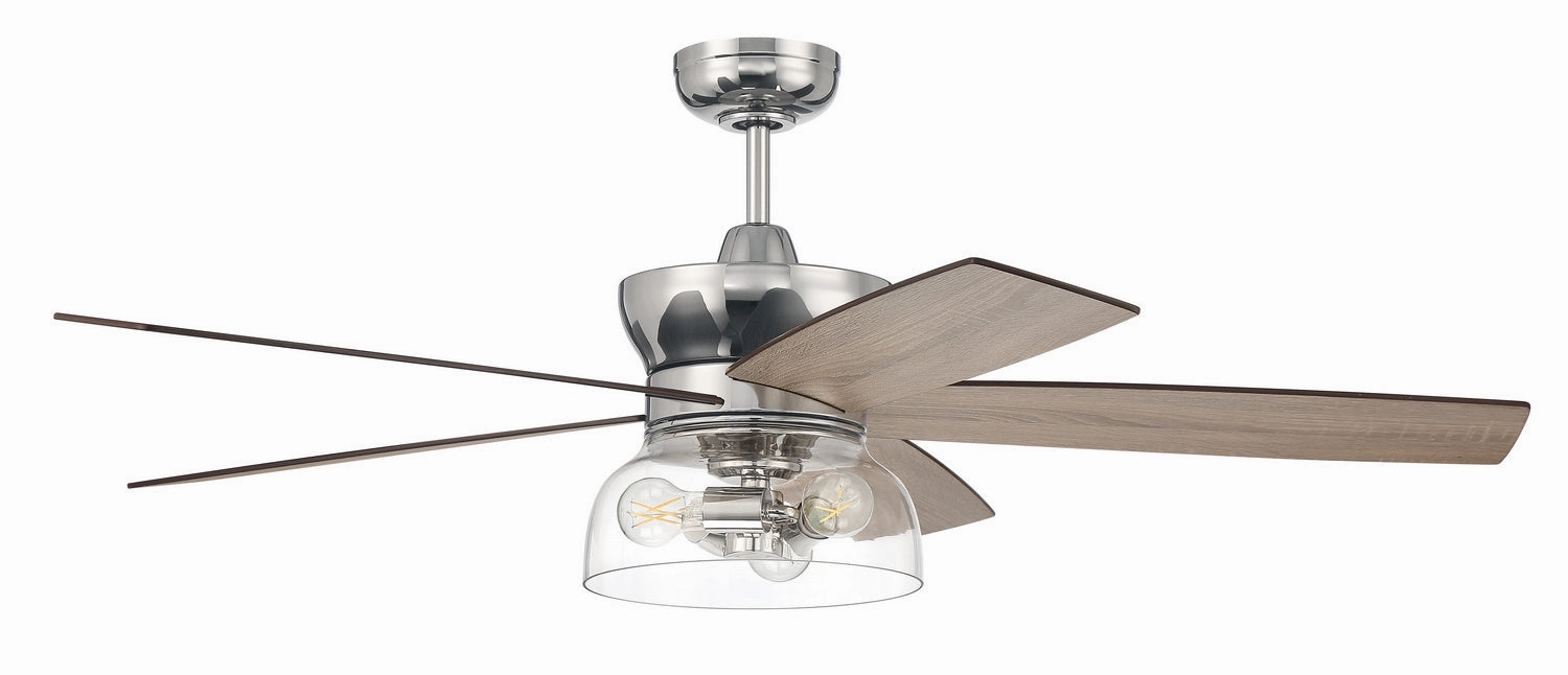 Gibson 52"Ceiling Fan Polished Nickel energy-efficient medium fans with remote