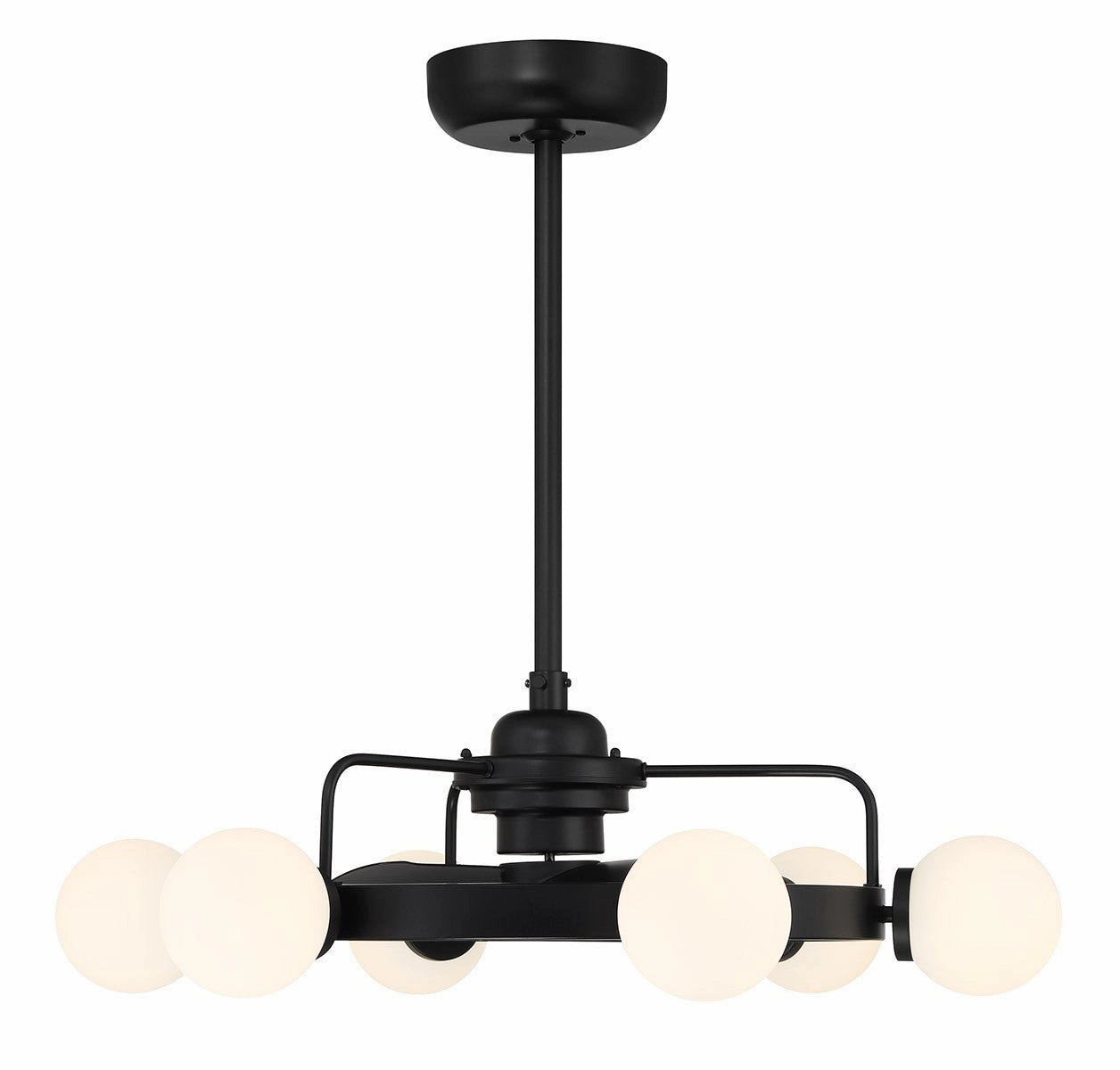 Gibson LED Fan D'Lier Matte Black decorative fandeliers with lights
